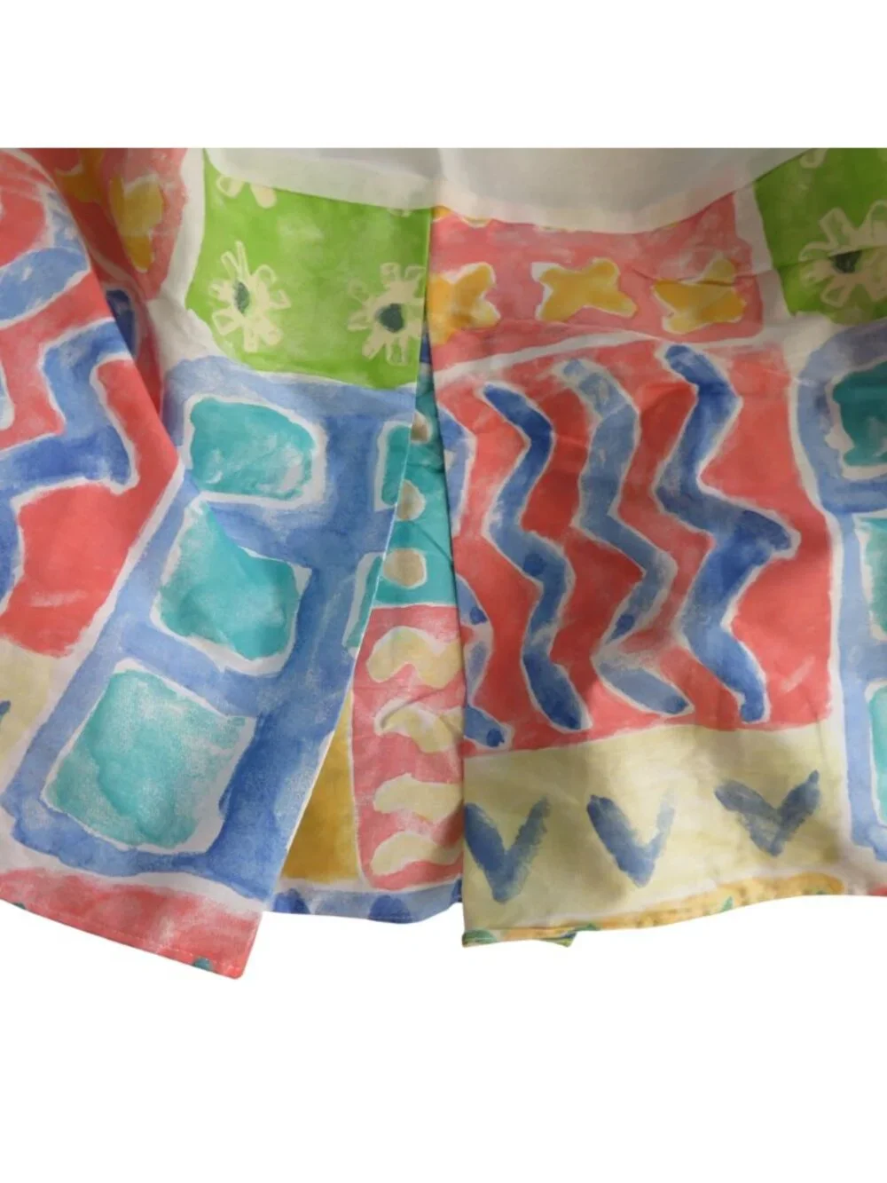Vintage 70s Twin Bed Skirt Multicolor Abstract Pattern 14